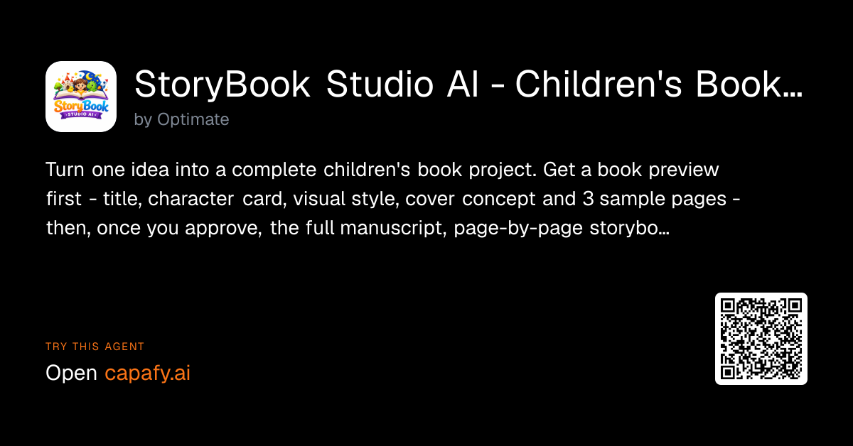 Style Agent Structure StoryBook Studio AI — Kids Book Studio - Capafy